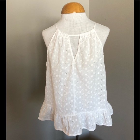 Caution To The Wind Tops - Caution to the wind - eyelet tank top